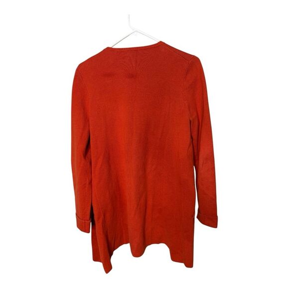 J Crew Womens Vanessa Sweater Jacket Open Front Blazer Size S Orange Cotton - Picture 5 of 8
